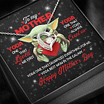 To My Mother Yoda One That Loved Me First Yoda Best Mom In The Galaxy Forever Love Heart Pendant Necklace