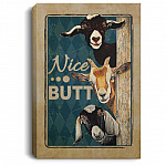 Nice Butt Canvas, White, 0.75'' Framed Canvas