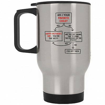 14 oz. Silver Travel Mug