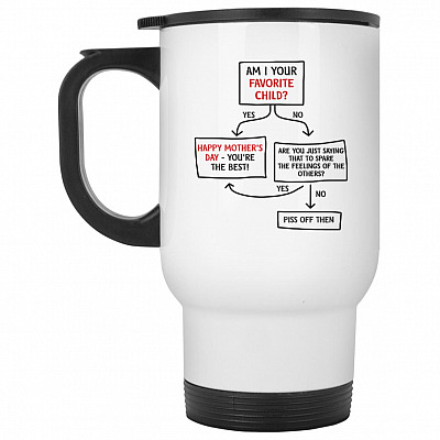 14 oz. White Travel Mug