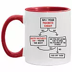 Your Favorite Child accent mug, White/Red, 11 oz. Accent Mug