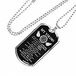My Viking You Are My Favorite Viking I Love You To Valhalla and Back Your Shieldmaiden Dog Tag Pendant Necklace