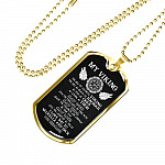My Viking You Are My Favorite Viking I Love You To Valhalla and Back Your Shieldmaiden Dog Tag Pendant Necklace