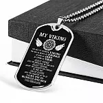 My Viking You Are My Favorite Viking I Love You To Valhalla and Back Your Shieldmaiden Dog Tag Pendant Necklace