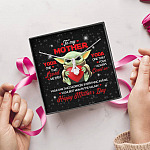 To My Mother Yoda One That Loved Me First Yoda Best Mom In The Galaxy Happy Mother's Day Alluring Beauty Necklace