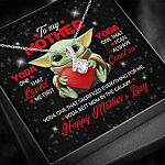 To My Mother Yoda One That Loved Me First Yoda Best Mom In The Galaxy Happy Mother's Day Alluring Beauty Necklace