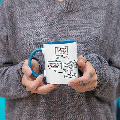 Alternative view of Am I Your Favorite Child Accent Mug - Funny Mother's Day Mug - Funny Mom Mug