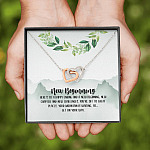New Beginning So Get On Your Way Interlocking Hearts Pendant Necklace - Graduation GIft For Her