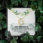 New Beginning So Get On Your Way Forever Love Heart Pendant Necklace - Graduation GIft For Her