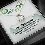 New Beginning So Get On Your Way Forever Love Heart Pendant Necklace - Graduation GIft For Her