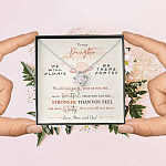 To Our Daughter We'll Always Be There for You from Mom and Dad You Are Amazing Love Knot Pendant Necklace