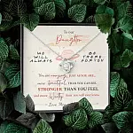 To Our Daughter We'll Always Be There for You from Mom and Dad You Are Amazing Love Knot Pendant Necklace