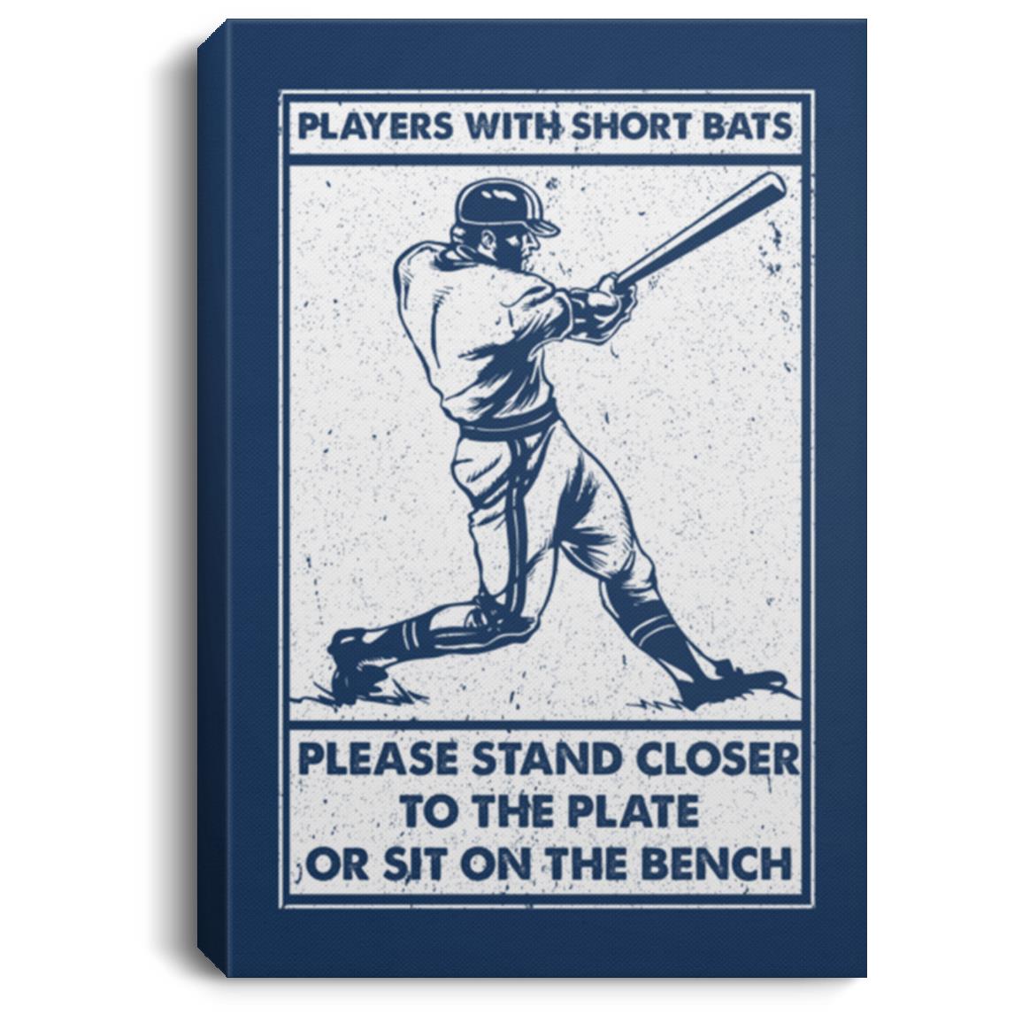 Players With Short Bats Pl, White, 0.75'' Framed Canvas
