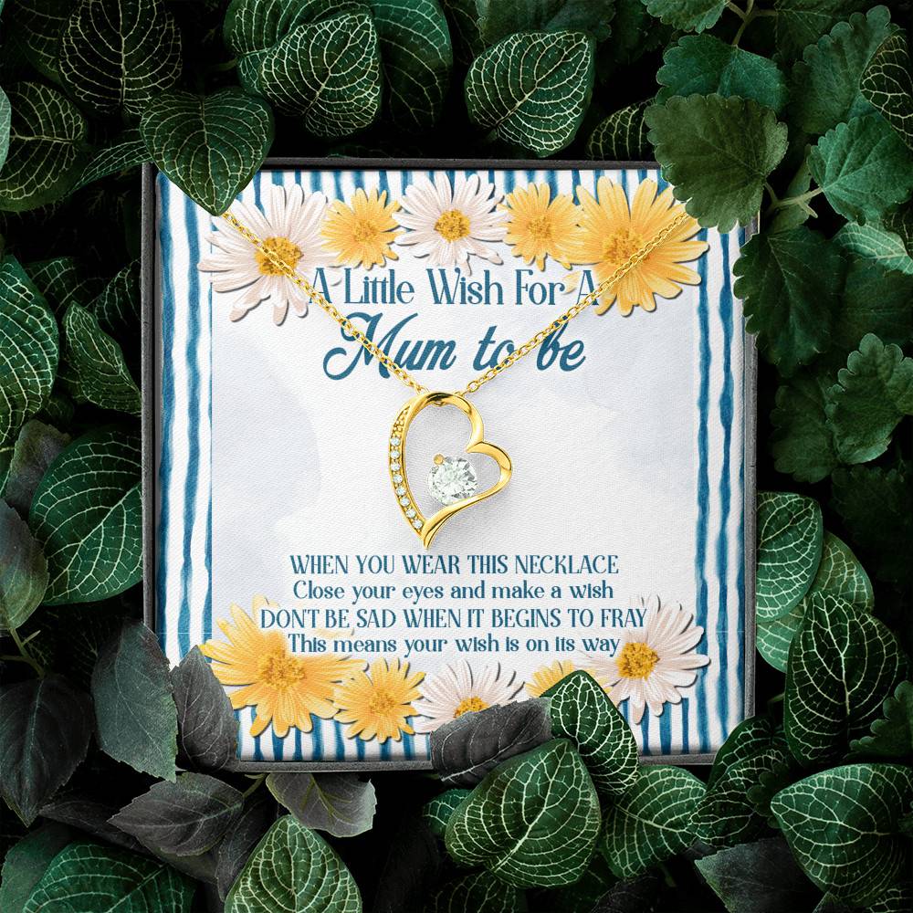 A Little Wish For A Mum To Be Forever Love Pendant Necklace - Mom To Be Gift Necklace