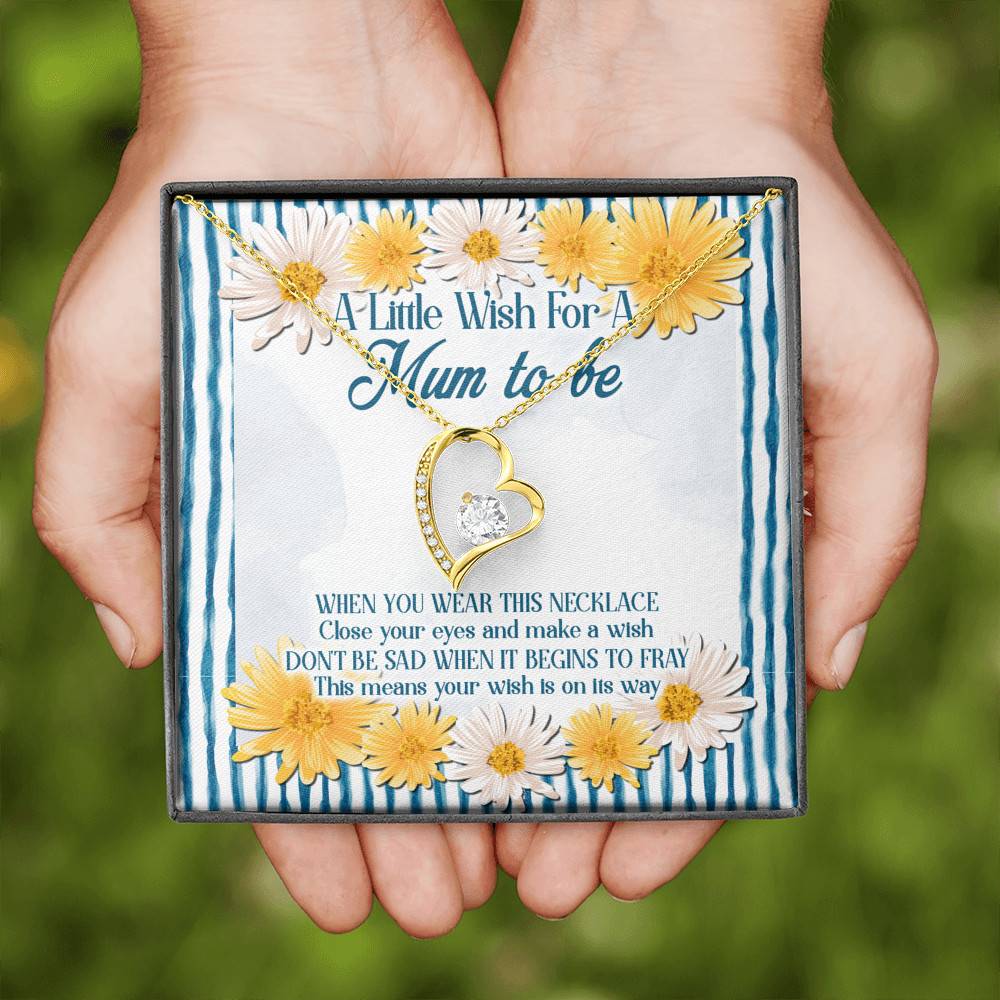 A Little Wish For A Mum To Be Forever Love Pendant Necklace - Mom To Be Gift Necklace