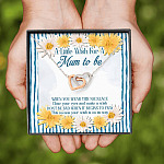 A Little Wish For A Mum To Be interlocking Hearts Pendant Necklace - Mom To Be Gift Necklace