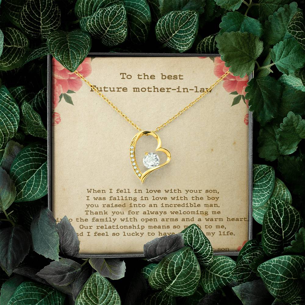 To The Best Future Mother In Law Thank You For Sharing Your Son Forever Love Necklace