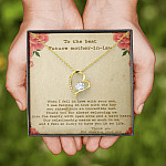 To The Best Future Mother In Law Thank You For Sharing Your Son Forever Love Necklace
