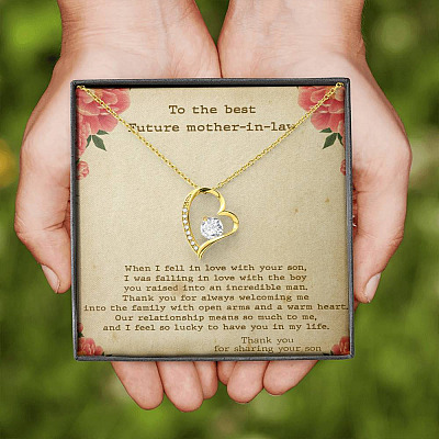 To The Best Future Mother In Law Thank You For Sharing Your Son Forever Love Necklace