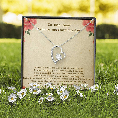 To The Best Future Mother In Law Thank You For Sharing Your Son Forever Love Necklace