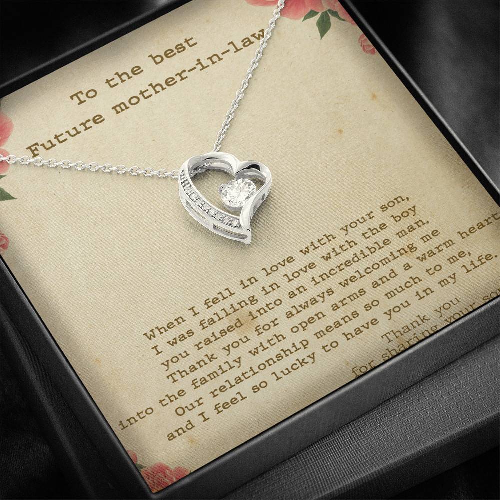 To The Best Future Mother In Law Thank You For Sharing Your Son Forever Love Necklace