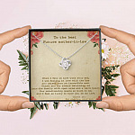 To The Best Future Mother In Law Thank You For Sharing Your Son Love Knot Necklace