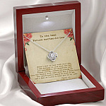 To The Best Future Mother In Law Thank You For Sharing Your Son Love Knot Necklace