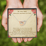 To The Best Future Mother In Law Thank You For Sharing Your Son Joined Interlocking Hearts Necklace