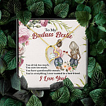 To My Badass Bestie You Drink You Cuss Too Much You're Everything I Want Forever Love Pendant Necklace