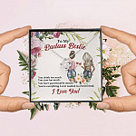 To My Badass Bestie You Drink You Cuss Too Much You're Everything I Want Love Knot Pendant Necklace