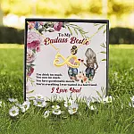 To My Badass Bestie You Drink You Cuss Too Much You're Everything I Want Infinity Heart Pendant Necklace