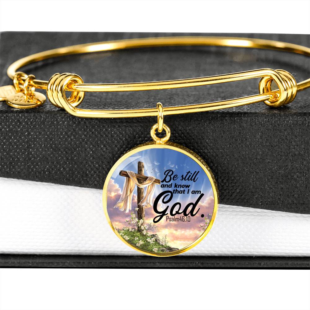 Be Still And Know That I Am God Circle Pendant Necklace