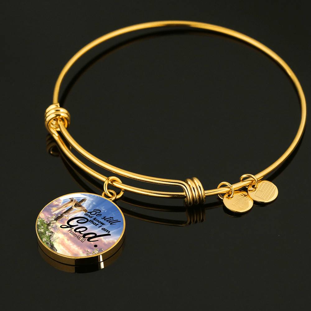 Be Still And Know That I Am God Circle Pendant Necklace
