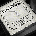 To My Badass Bestie You Drink You Cuss Too Much You're Everything I Want Alluring Beauty Necklace