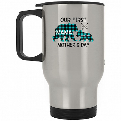 14 oz. Silver Travel Mug