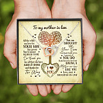 Heart Tree To My Mother In Law All The While My Love For Your Son Has Grown Joined Interlocking Hearts Necklace
