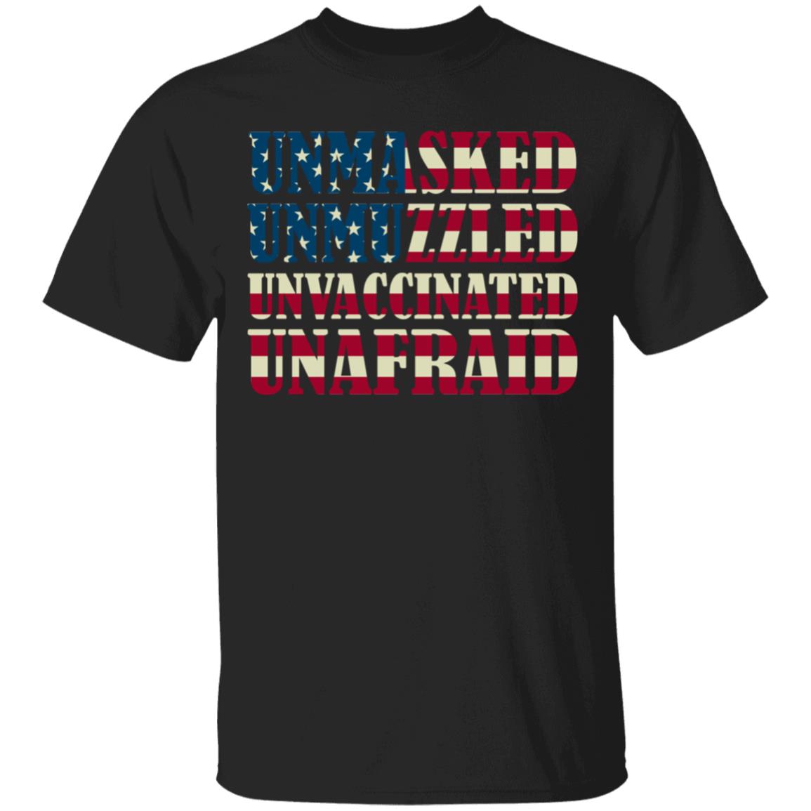 Unmasked Unmuzzled Tee, Black, Unisex T-Shirt