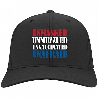 Unmasked Unmuzzled Hat, Black, Twill Cap