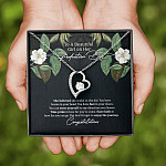 To A Beautiful Girl On Her Graduation Day Forever Love Heart Pendant Necklace - Graduation GIft For Her