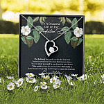 To A Beautiful Girl On Her Graduation Day Forever Love Heart Pendant Necklace - Graduation GIft For Her