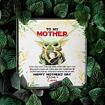 Personalized Baby Yoda To My Mother Yoda Best Mom In The Galaxy Mother's Day Forever Love Heart Necklace