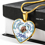 Personalized Photo I Am So Thankful That God Made You My Mother Heart Pendant Necklace - Bangle