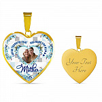 Personalized Photo I Am So Thankful That God Made You My Mother Heart Pendant Necklace - Bangle