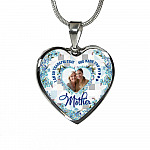Personalized Photo I Am So Thankful That God Made You My Mother Heart Pendant Necklace - Bangle
