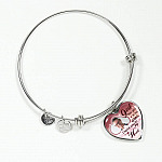 Personalized Photo God Has You In His Arms I Have You In My Heart Sympathy Heart Pendant Necklace - Bangle