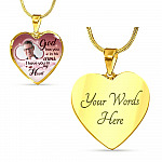 Personalized Photo God Has You In His Arms I Have You In My Heart Sympathy Heart Pendant Necklace - Bangle