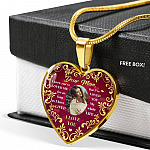 Personalized Photo Dear Mom I Know You've Loved Me for As Long as I Have Lived Heart Pendant Necklace - Bangle