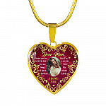 Personalized Photo Dear Mom I Know You've Loved Me for As Long as I Have Lived Heart Pendant Necklace - Bangle