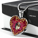 Personalized Photo Dear Mom I Know You've Loved Me for As Long as I Have Lived Heart Pendant Necklace - Bangle