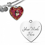 Personalized Photo Dear Mom I Know You've Loved Me for As Long as I Have Lived Heart Pendant Necklace - Bangle